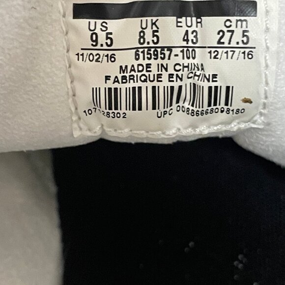 Nike SB Zoom Stefan Janoski Skateboarding 615957-100 White Canvas Men's sz 9.5 - Picture 7 of 7